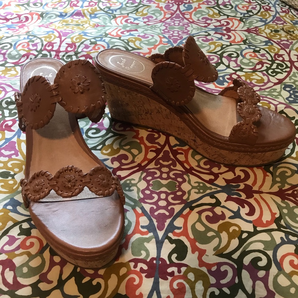 Jack Rogers Tan Wedges